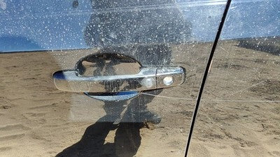 2007-2009 Nissan Sentra Driver Left Front Outside Door Handle Oem Black Kh3