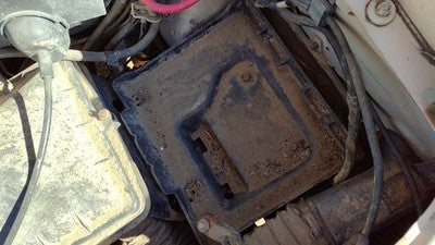 1984 Ford Tempo Complete Battery Box Mount Tray With Hold Down Oem 2.3L