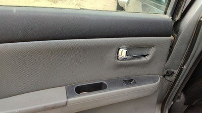08-09 Sentra Driver Left Rear Door Trim Panel With Switches Back Charcoal W