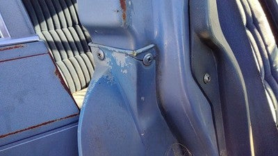 1984 Deville Sedan Rh Passenger Right Door Hinge Cover Plastic Trim Blue