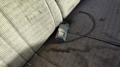 1989 F250 Pickup Passenger Right Front Seat Belt Buckle Receiver Oem Gray