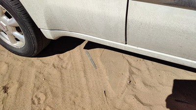 02-09 Gmc Envoy Passenger Right Lower Rocker Panel Moulding Side Skirt White 50U
