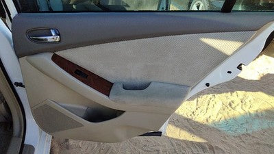 07-09 Altima Passenger Right Rear Door Trim Panel With Switches Back Blond C