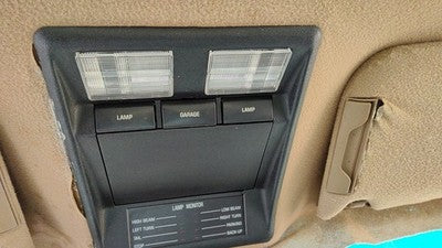 1992 Buick Park Ave Ultra Center Overhead Console Dome Light Map Lamp Cubby Tan
