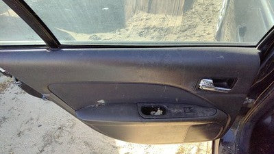 10-12 Fusion Driver Left Rear Door Trim Panel With Switches Back Charcoal Black