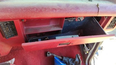 1989 Ford F150 Glove Box Assembly Complete Door With Latch Oem Red