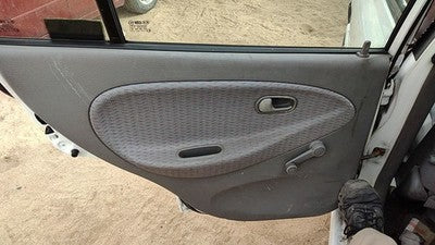 01-02 Kia Rio Driver Left Rear Door Trim Panel Manual Windows Back Sedan Gray