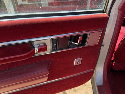 1986 Olds 88 Driver Left Rear Door Trim Panel With Switches Back Red