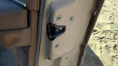 1984 Ford Tempo Passenger Right Front Door Latch With Rods/Cables Oem