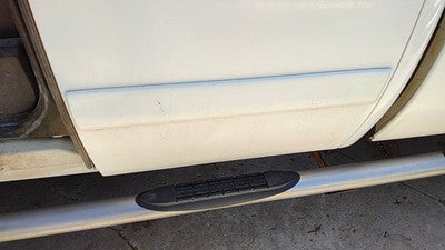 07-08 Silverado 2500 Driver Left Rear Moulding From Door Back Trim White 50U