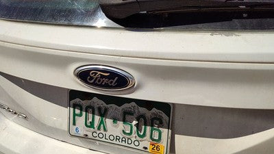 14 Focus Ford Focus License Plate Trim Surround Panel Tail Trunk Finish White Yz