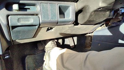 1988-1989 Honda Civic Lower Dash Under Column Knee Bolster Trim Panel Blue Sedan