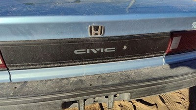 1988-1989 Honda Civic License Plate Trim Surround Panel Tail Trunk Finish Sedan