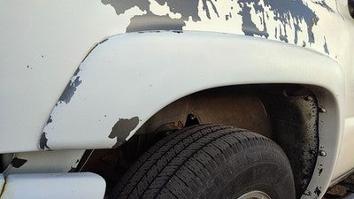 03-07 Suburban Driver Left Front Wheel Flare Moulding Fender 50U Summit White