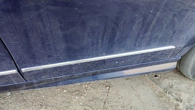 08-14 C300 Driver Left Rear Moulding From Door Back Trim Strip Lunar Blue 890