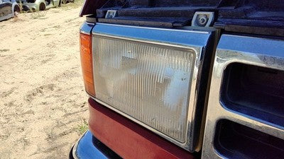 87-91 F150 Passenger Right Head Light Front Lamp With Turn Signal Chrome Trim