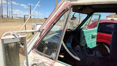 71-79 Van G20 Driver Left Front Vent Window Small Door Glass With Frame Oem