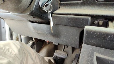 1992-1996 Ford Van E250 Lower Dash Under Column Knee Bolster Trim Panel Oem Gray