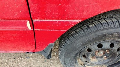1995 Ford Aspire Passenger Right Moulding From Fender Oem Trim Strip Red