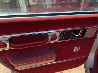 1986 Olds 88 Driver Left Rear Door Trim Panel With Switches Back Red
