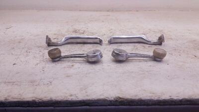 Door Handle Chrome Interior with Window Cranks LH RH Set for 80-86 Bronco F100 F