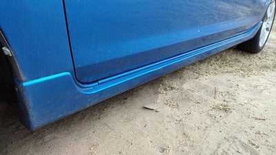 04-06 3 Driver Left Lower Rocker Panel Moulding Side Skirt 27B Winning Blue