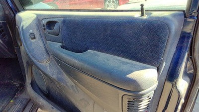 2001 Dodge Caravan Passenger Right Front Door Trim Panel With Switches Blue