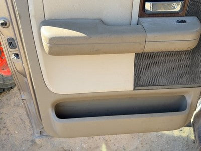 2004-2008 Ford F150 Driver Left Rear Door Trim Panel With Switches Back Tan Hw