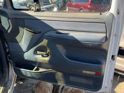 1992 Ford F250 Passenger Right Front Door Trim Panel With Switches Gray