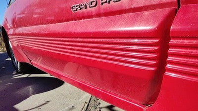 1993 Grand Prix Passenger Right Front Moulding From Door Trim Strip Red 2 Door