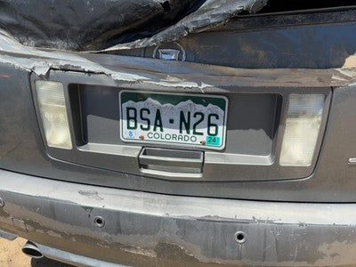 04-09 Srx License Plate Trim Surround Panel Oem Tail Trunk Finish Silver 42U