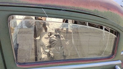 1953 Chevy Bel Air 150 Sedan Driver Left Rear Side Window Door Glass Oem Back