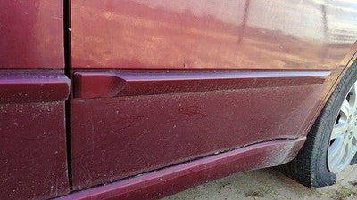 06 Mitsubishi Galant Driver Left Rear Moulding From Door Back Trim P06 Ultra Red