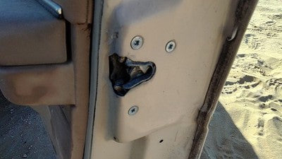 1984 Ford Tempo Passenger Right Front Door Latch With Rods/Cables Oem