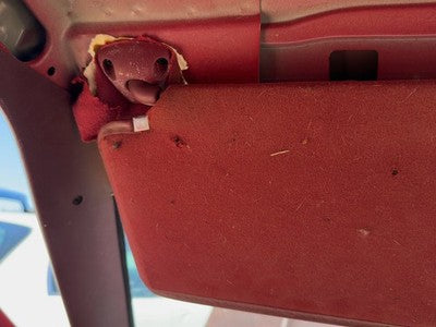 1990 Chevy S10 Pickup Driver Left Sun Visor Oem Red