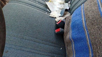 1993 Gmc Sierra 2500 Driver Left Front Seat Belt Buckle Receiver Oem Blue