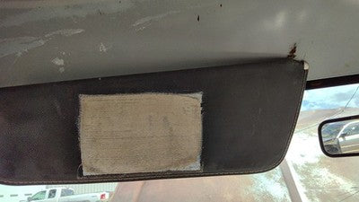 1986 Dodge Ram W250 Driver Left Sun Visor Oem Gray