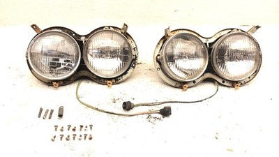 1958 Chevy 300 Driver Left Passenger Right Headlight Assembly Set Oem Bucket