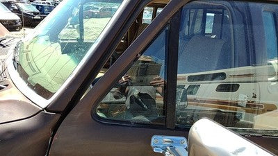 80-91 Ford F150 Driver Left Front Vent Window Small Door Glass With Frame Oem