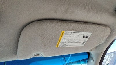 2005-2007 Gmc Envoy Passenger Right Sun Visor Oem Gray 28H 15207770