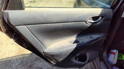 15-19 Sentra Driver Left Rear Door Trim Panel With Switches Back Charcoal G