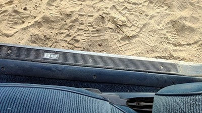 1989 Olds Cutlass Calais Passenger Right Lower Kick Trim Panel Oem Blue 2 Door