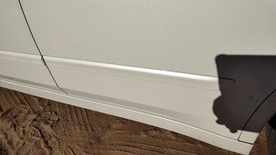 07-12 Altima Driver Left Rear Moulding From Door Back Trim Strip White Qx3