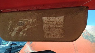 1974 Chevy Silverado K10 Driver Left Sun Visor Oem
