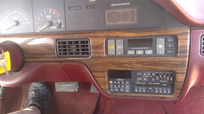89-91 Pontiac Bonneville Driver Left Woodgrain Dash Trim Bezel Below Speedometer