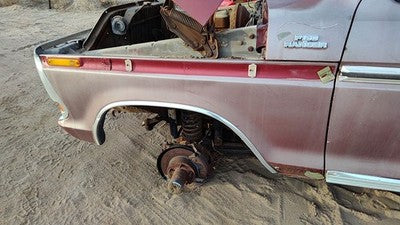 1975-1979 Ford F150 Driver Left Front Fender Oem Maroon D9tz16005a
