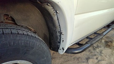 03-07 Suburban Driver Left Front Wheel Flare Moulding Fender 50U Summit White