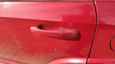 09-10 Dodge Journey Driver Left Rear Outside Door Handle Back Inferno Red Prh
