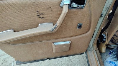 1980 Mercedes 300Td Driver Left Rear Door Trim Panel With Switches Back Brown