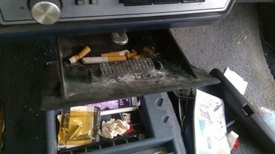 1986 Chevy Caprice Ash Tray Assembly Oem Slide Out Dash Blue